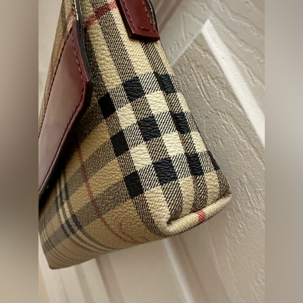 Burberry Haymarket Nova Check Coated Canvas And Leather Small Shoulder Bag - Picture 4 of 8